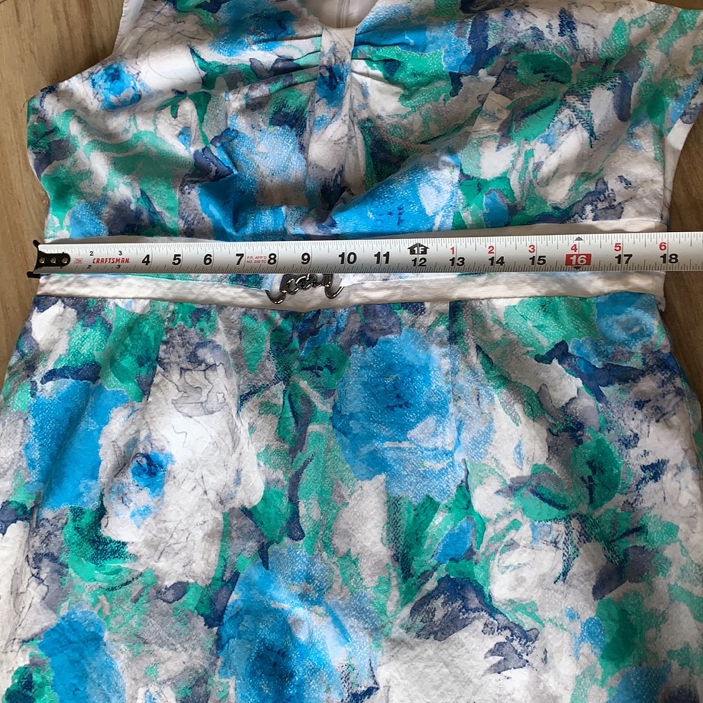 Alex Marie floral dress blue green white size 16 - Picture 7 of 10